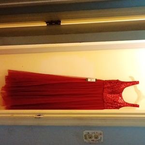 Ever pretty Tulle Sequin Sleeveless A-Line Bridesmaid Dress